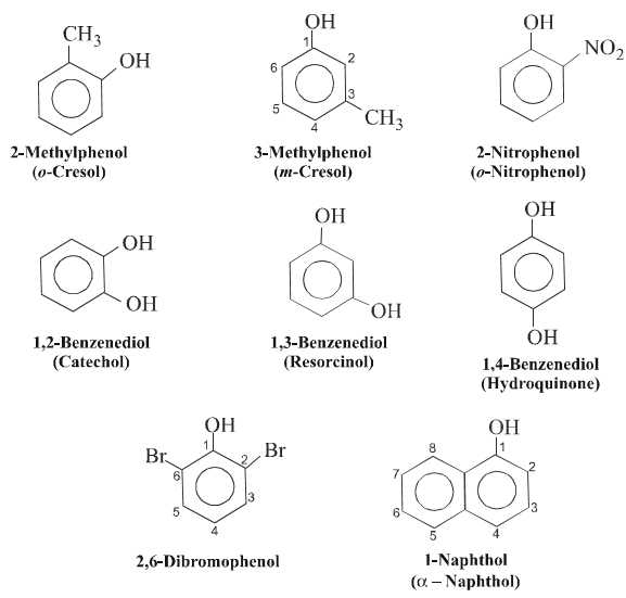 Image result for nomenclature of phenols